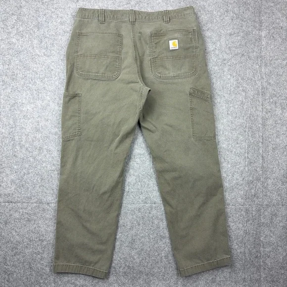 Carhartt Pants Mens 38x30 Gray Rugged Flex Double Front Utility Canvas Work - Picture 7 of 13